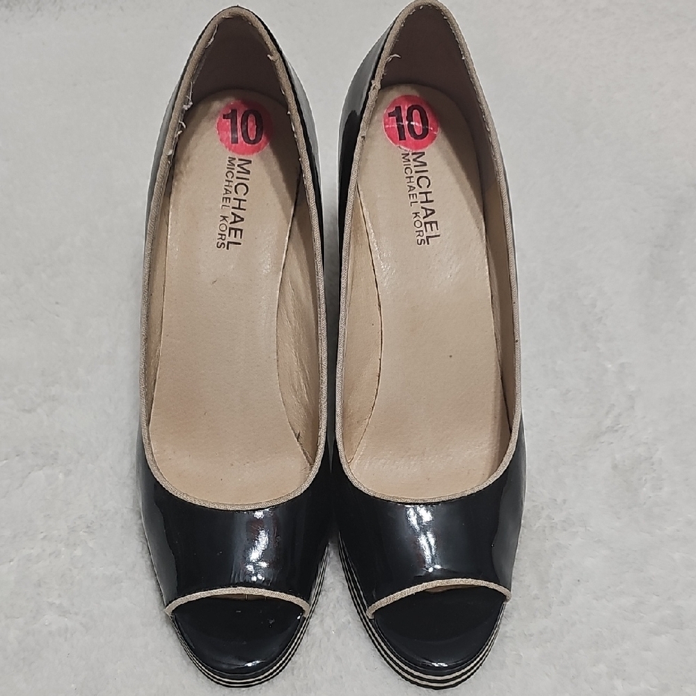 Michael Kors Black Patent Leather Heels
